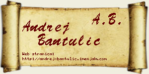 Andrej Bantulić vizit kartica